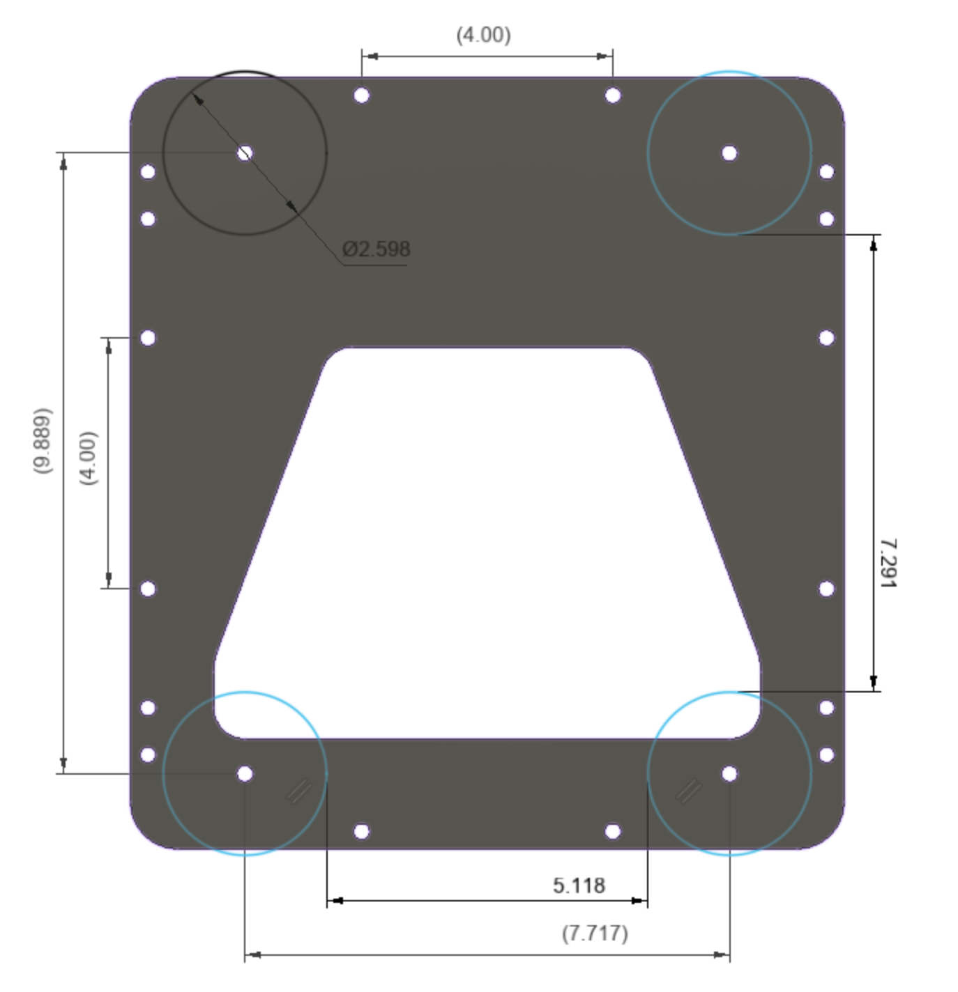 Striker Mount Mini Dimensions