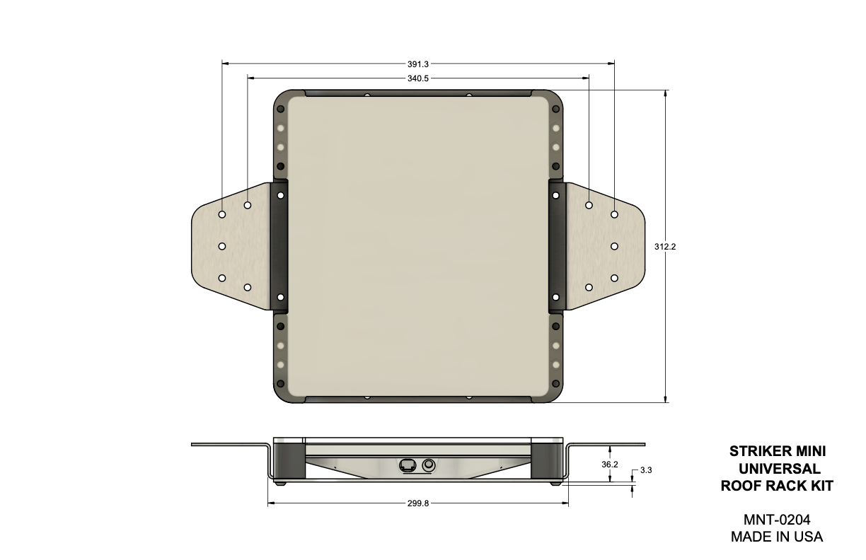 Universal Roof Rack Mount - Starlink Mini Mount Kit
