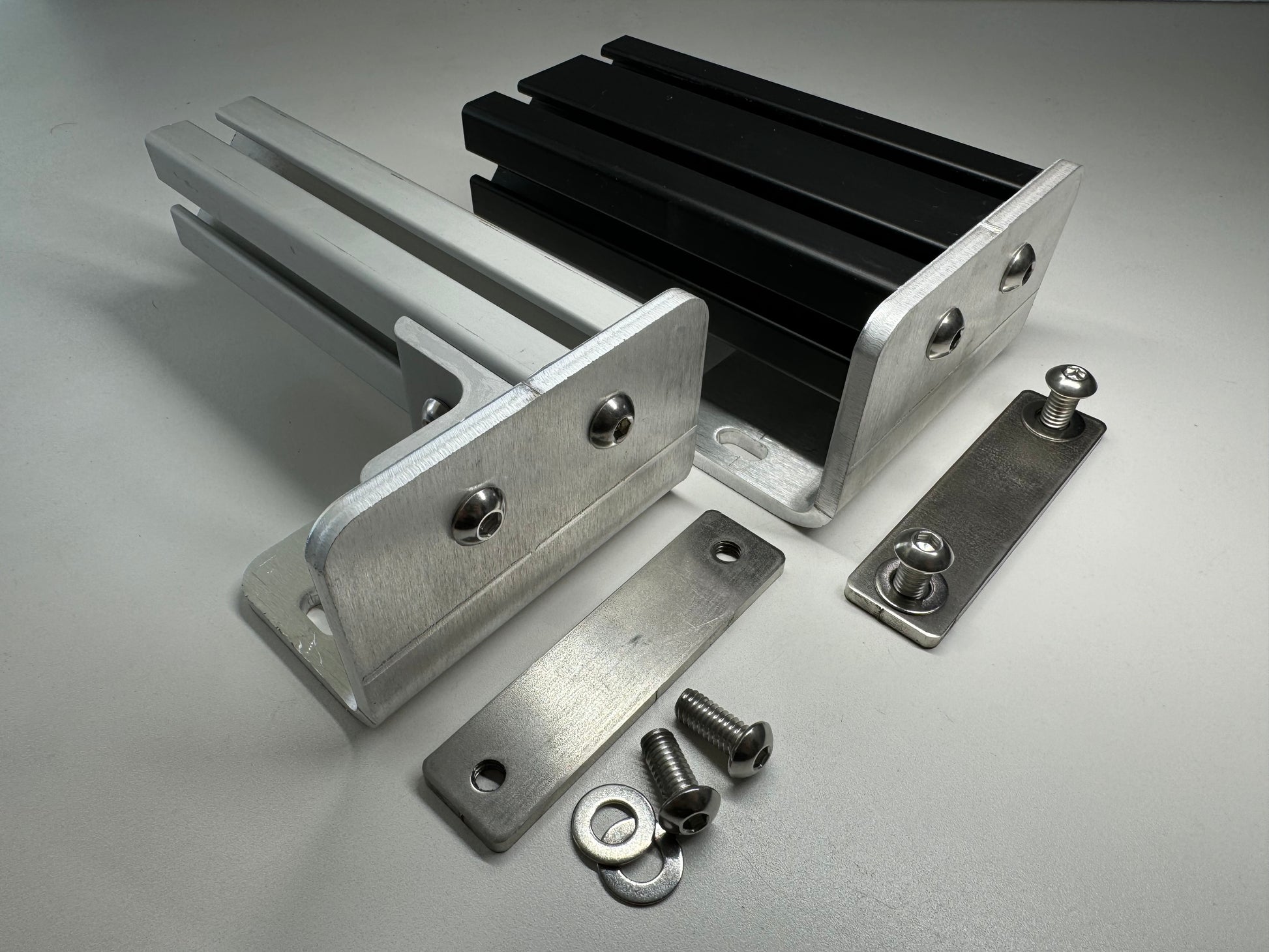 Sprinter 8020 rail mounts give you tons of flexibility for building a roof rack