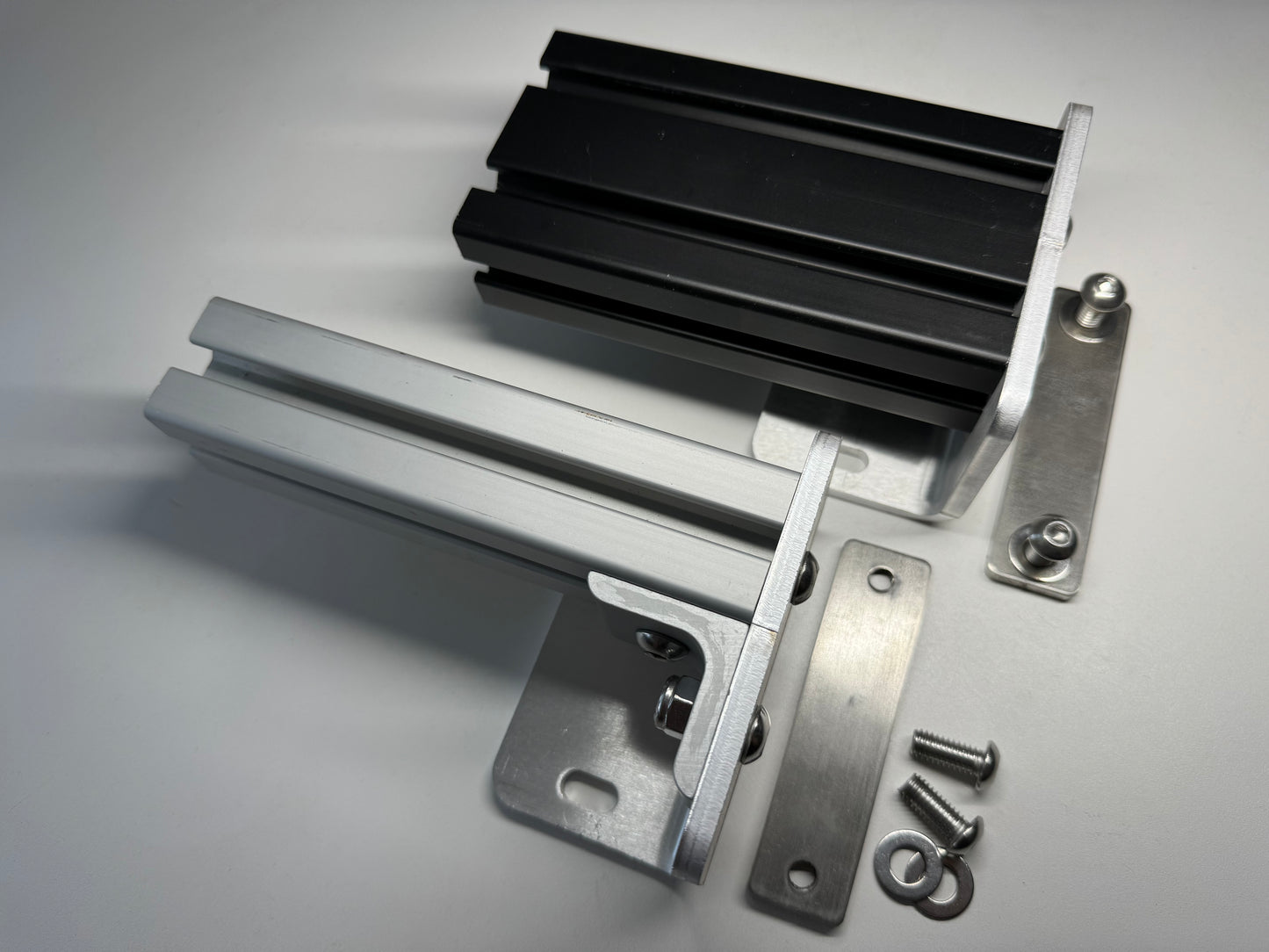 Sprinter 8020 rail mounts give you tons of flexibility for building a roof rack