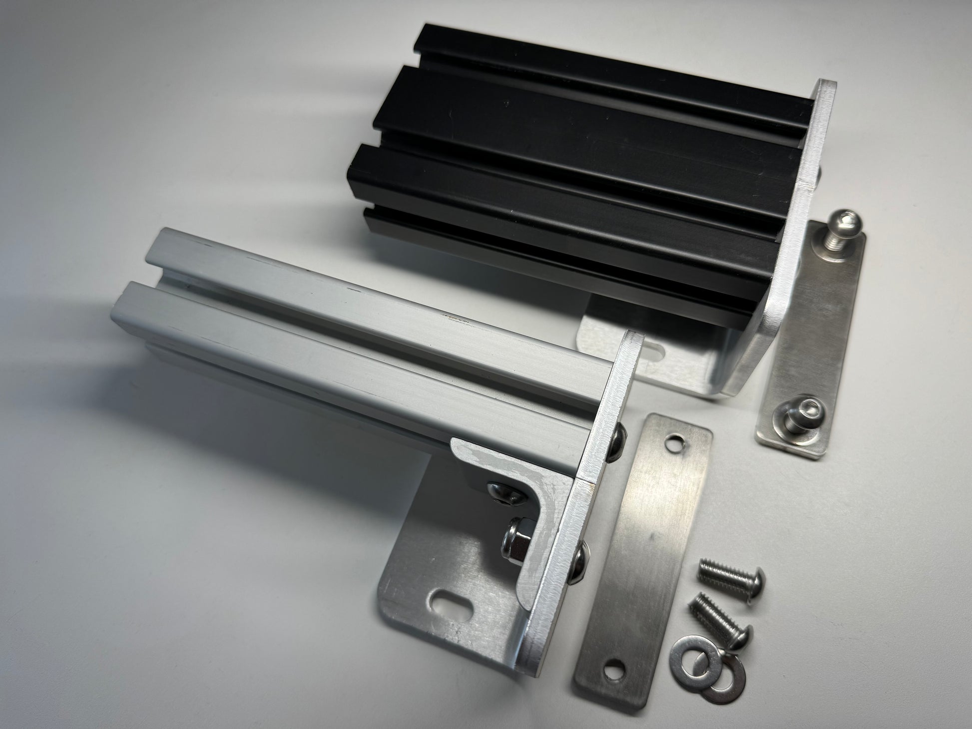 Sprinter 8020 rail mounts give you tons of flexibility for building a roof rack
