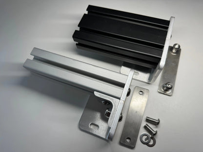 Sprinter 8020 rail mounts give you tons of flexibility for building a roof rack