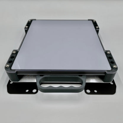 Starlink Mini launch pad roof mount kit mounted on roof rack