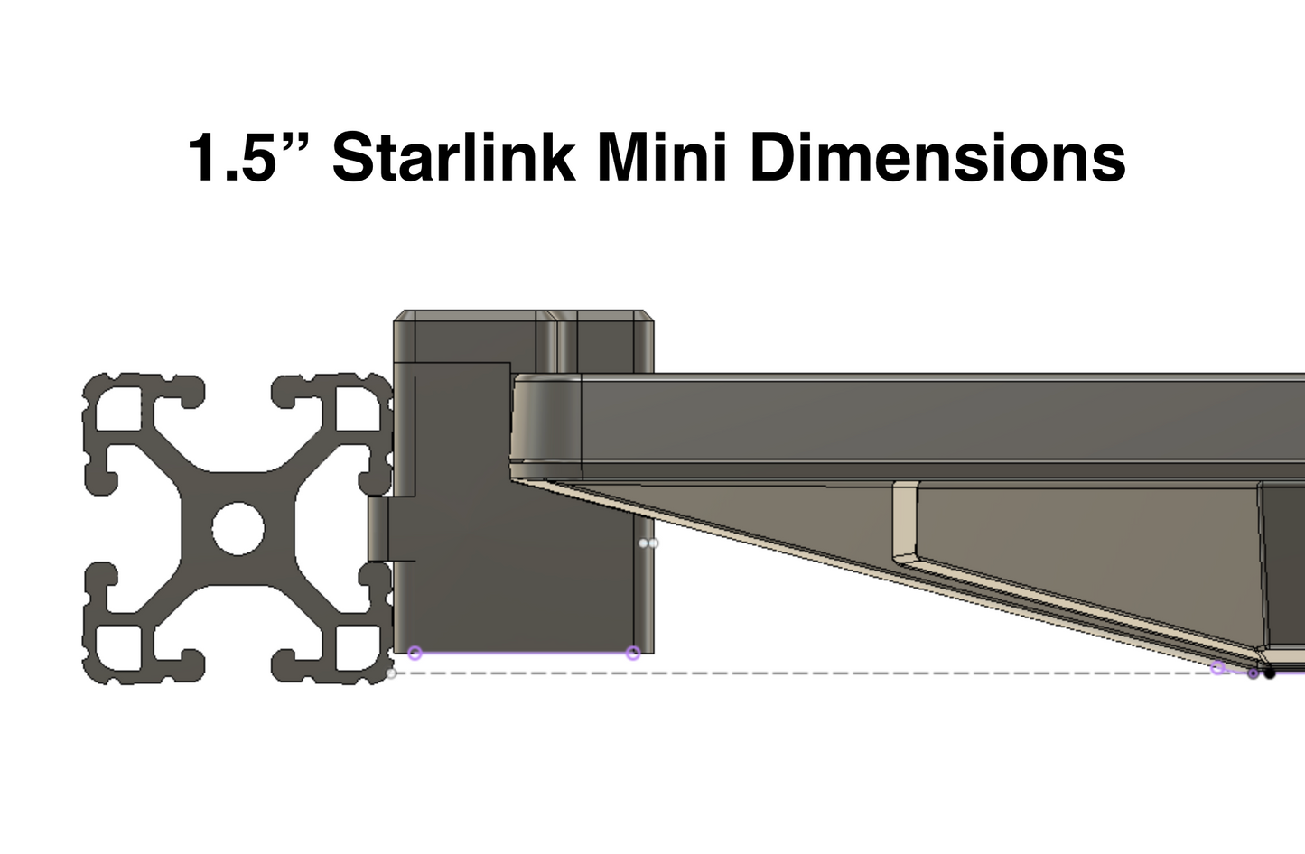 Starlink Mini - Roof Mount Kit for 80/20
