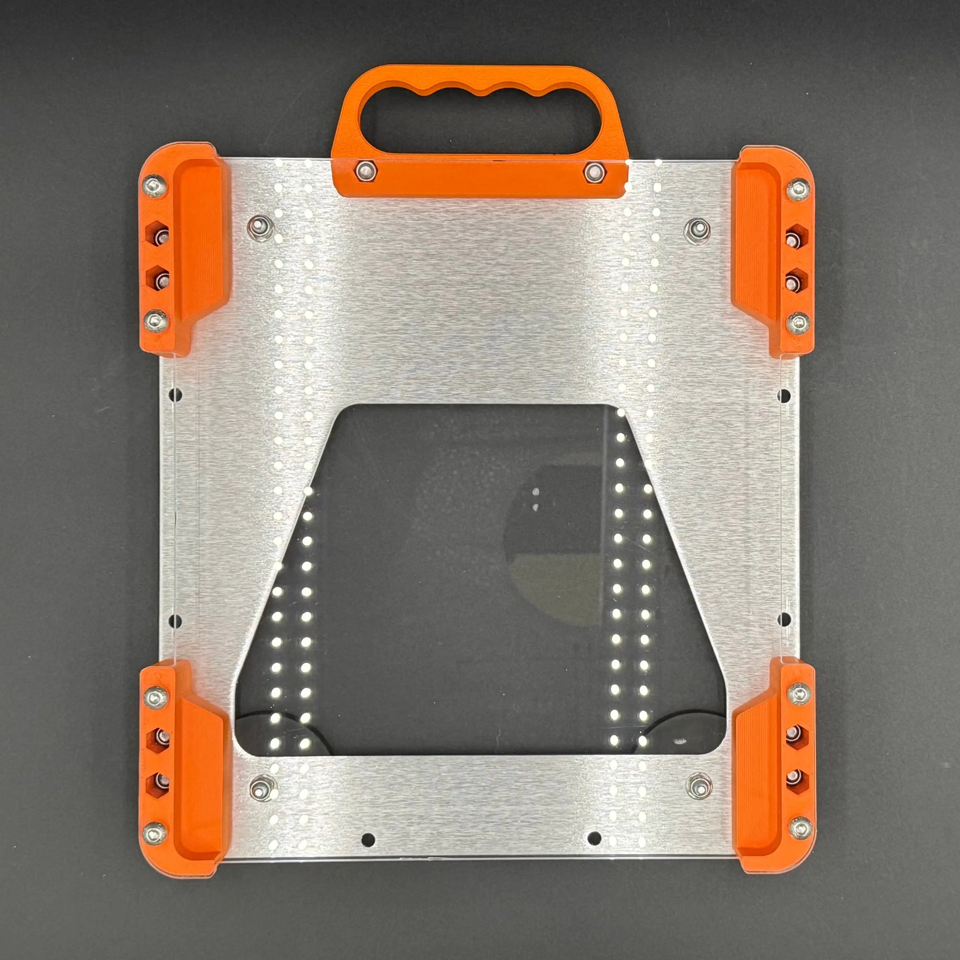 Starlink Mini Mount with magnets and handle in orange with Poly Shield