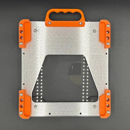 Starlink Mini Mount with magnets and handle in orange with Poly Shield