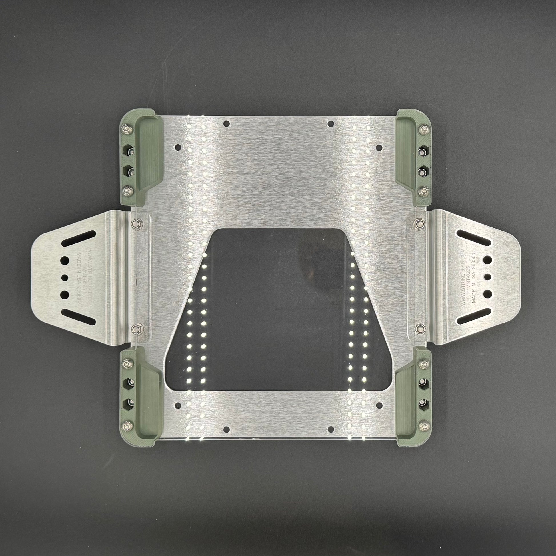 Starlink Mini roof mount for INEOS Grenadier Leitner ACS rack in army green with Poly Shield