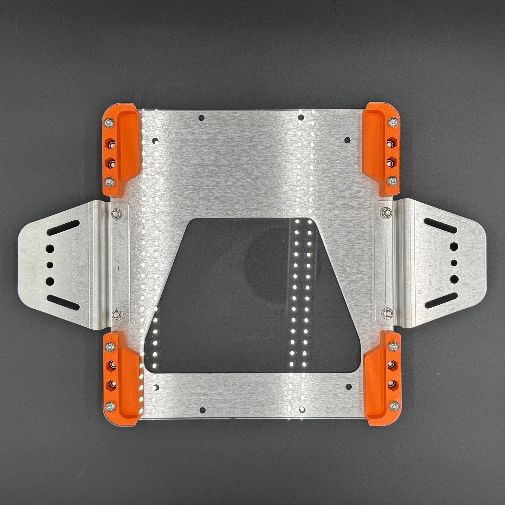 Starlink Mini roof mount for INEOS Grenadier Leitner ACS rack in orange with Poly Shield