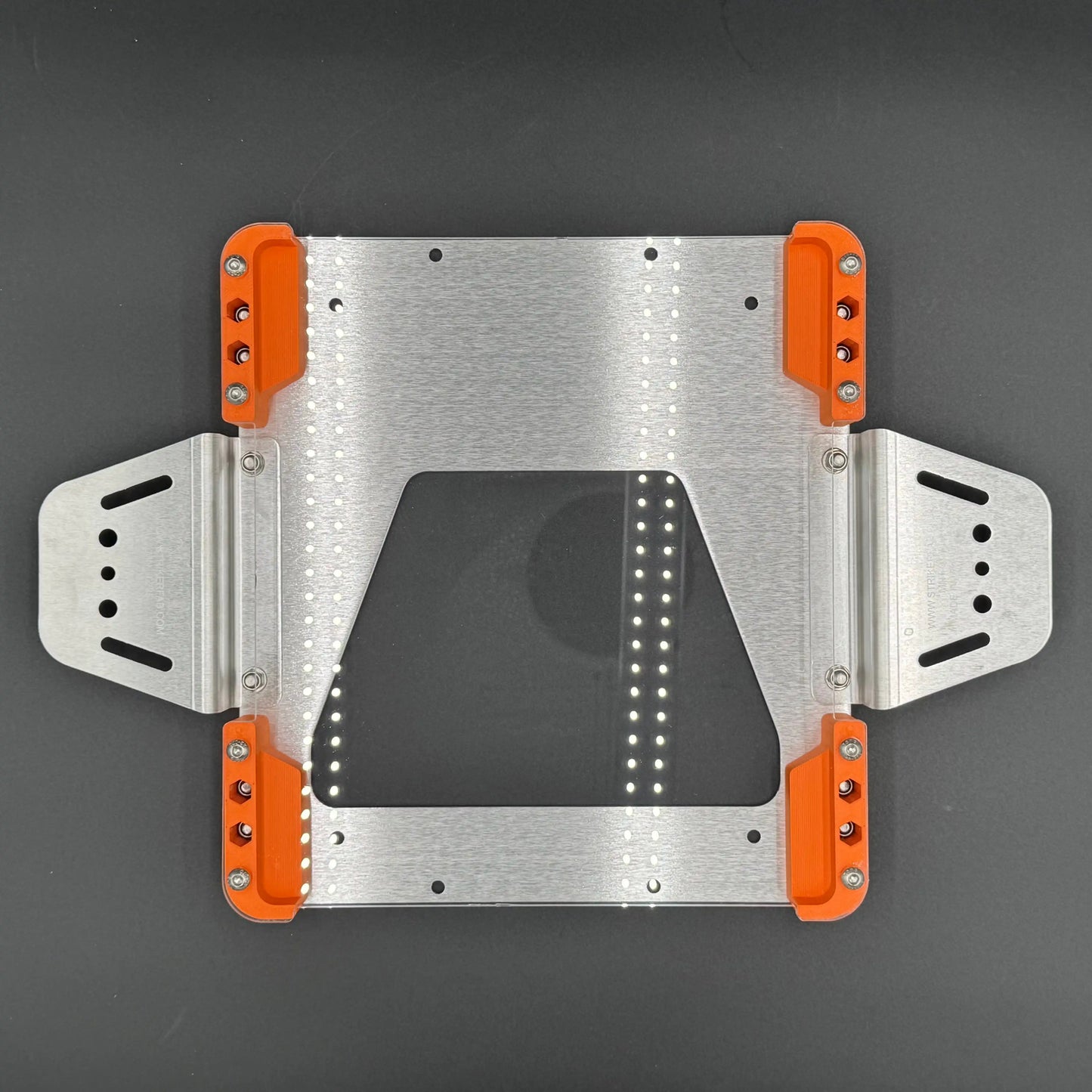Starlink Mini static roof mount kit in orange with Poly Shield