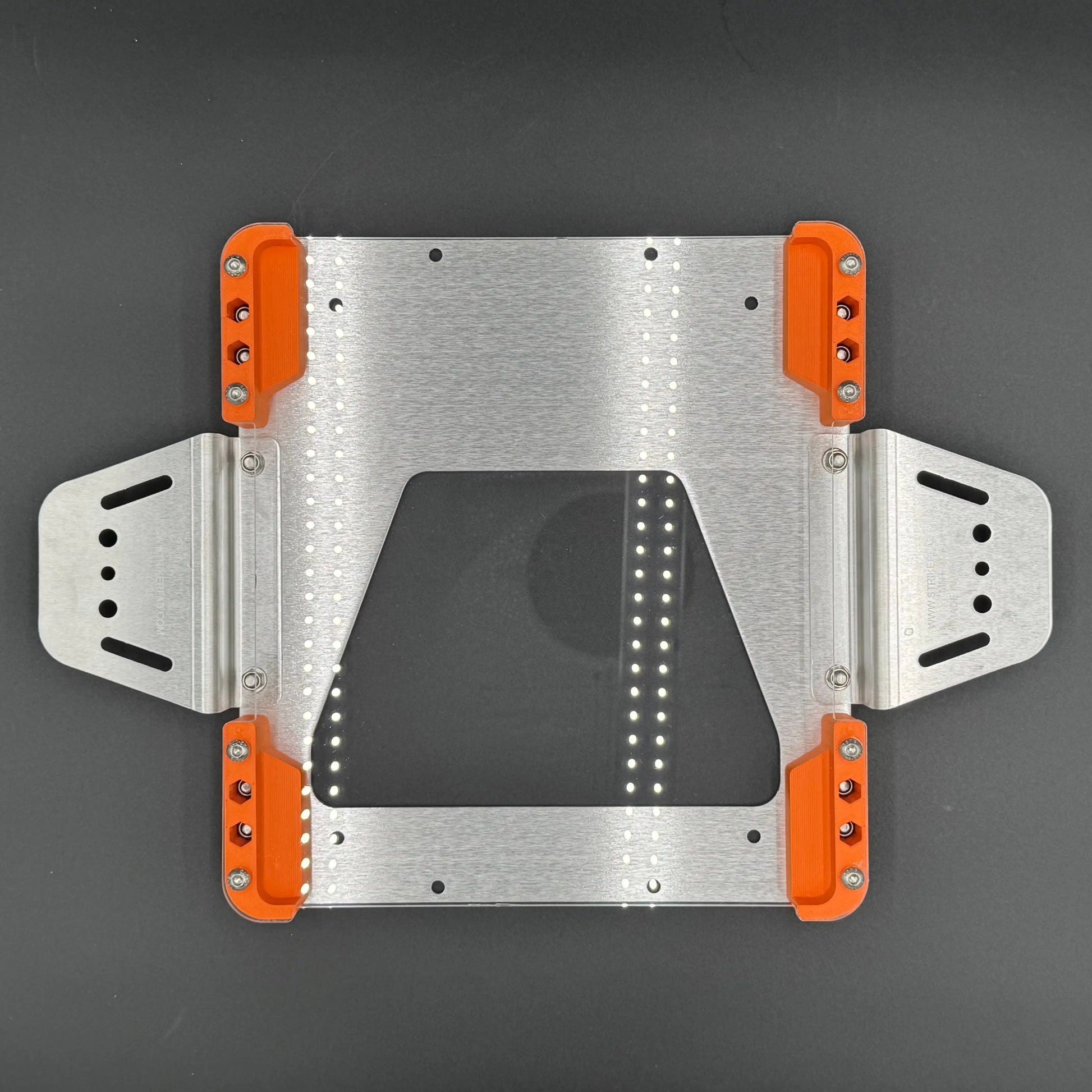 Starlink Mini static roof mount kit in orange with Poly Shield