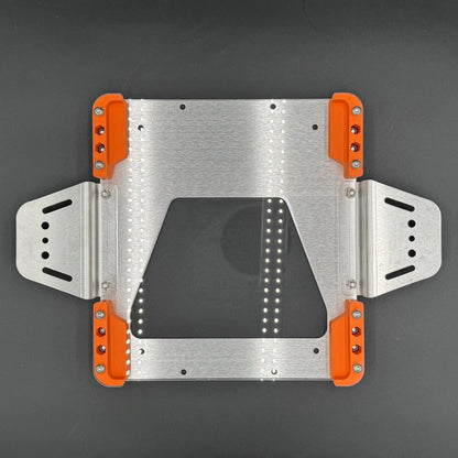 Starlink Mini static roof mount kit in orange with Poly Shield