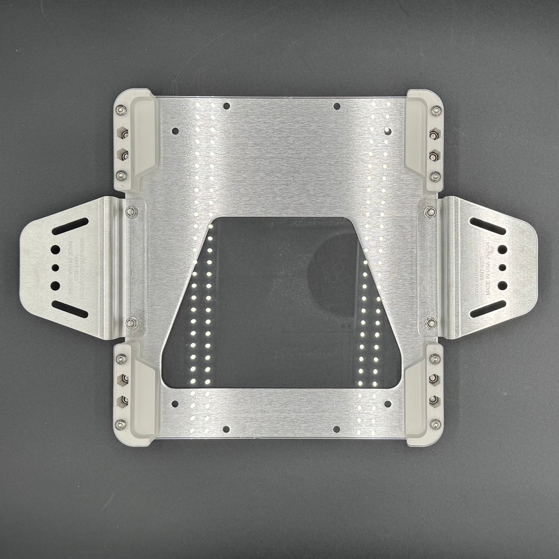 Starlink Mini roof mount for INEOS Grenadier Leitner ACS rack in white with Poly Shield