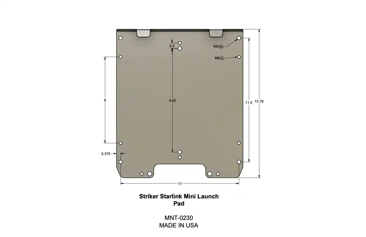 Striker Starlink Mini Launch Pad mounting system