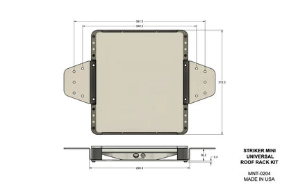 Universal Roof Rack Mount Kit for Starlink Mini render