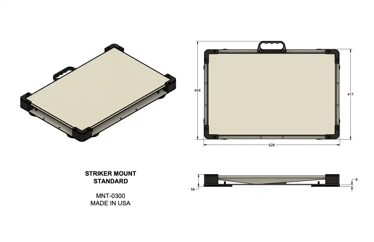 Striker Mount for Starlink Standard 4 dimensions drawing